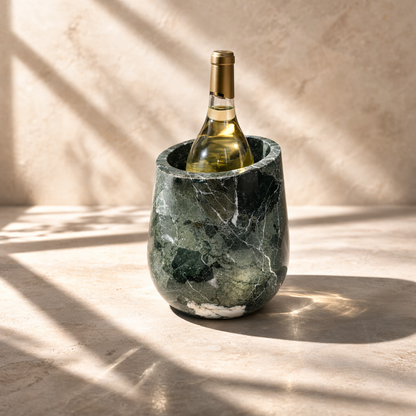 Black Marble wine Vessel – Luxury Natural Stone Decorative vase.