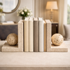 Zamoray Travertine  Bookends – Luxury Modern Home & Office Décor
