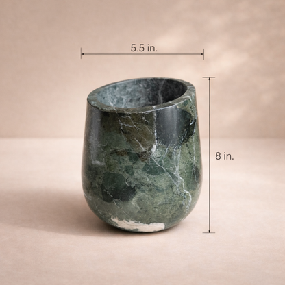 Black Marble wine Vessel – Luxury Natural Stone Decorative vase.