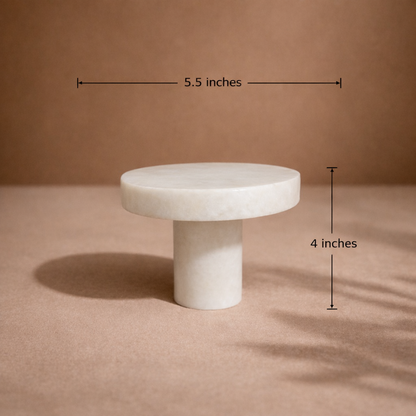 Zamoray White Marble Column Pedestal – Plinth Display Stand-set