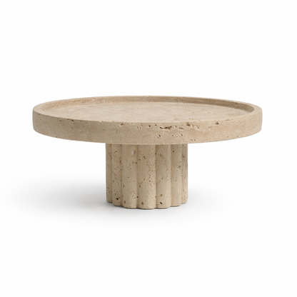 Boland Travertine Pedestal – Luxury Natural Stone  Display Stand