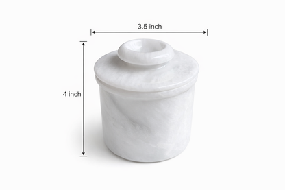 Marble Butter Cloche – Luxury Natural Stone Butter Dish with Water Seal