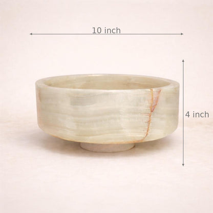 Gulalai Onyx Marble Bowl – Luxury Handcrafted Natural Stone Centerpiece