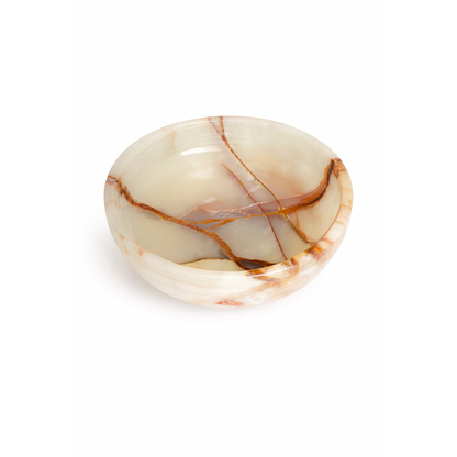 Gulalai Onyx Marble Bowl – Luxury Handcrafted Natural Stone Centerpiece