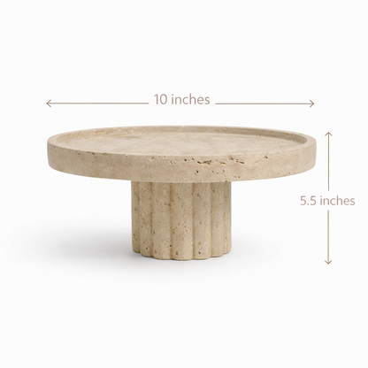 Boland Travertine Pedestal – Luxury Natural Stone  Display Stand